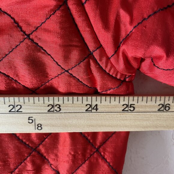 Chicos‎ Design Silk Quilted Jacket Womens Size 3 (XL) Zip Up Pockets Lined - Picture 10 of 13